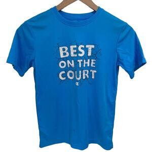 Champion Blue & White Graphic T Shirt  Size 10/12 Boys Best On The Court